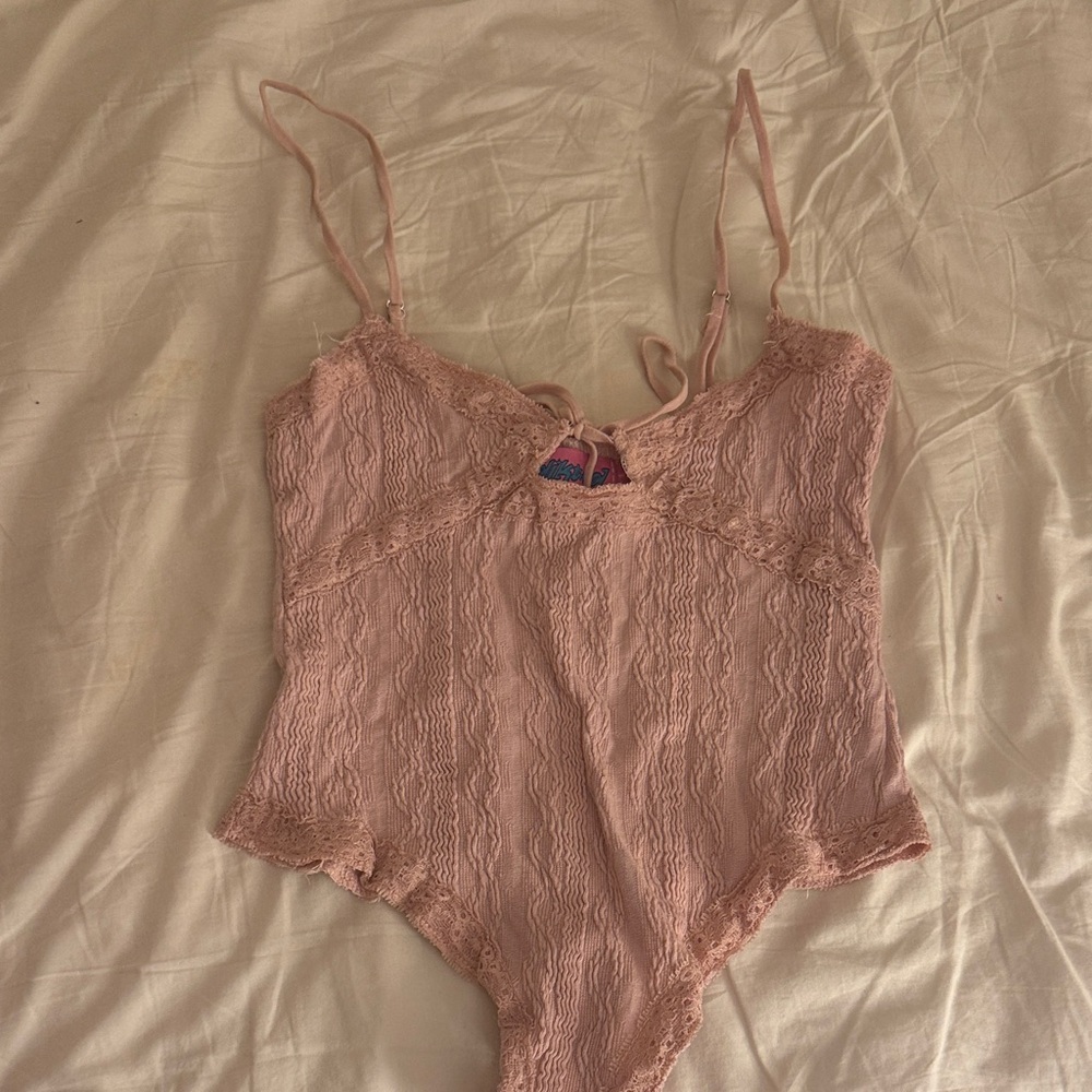 Edikted Pink Lace Bodysuit